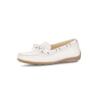 Mokassin GABOR "Mokassin Glattleder", Damen, Gr. 37,5, weiß, Schuhe Mokassin (12600103-37,5) weiß