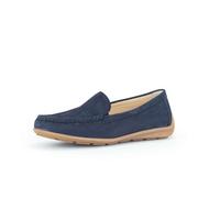Mokassin GABOR "Mokassin Rauleder", Damen, Gr. 38,5, blau, Schuhe Mokassin (50441433-38,5) blau