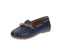 Mokassin GEOX "Geox Mokassin Leder", Damen, Gr. 37, braun (braun, navy), Leder, Schuhe Mokassin (72059207-37) braun, navy