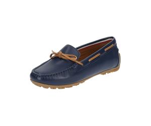 Mokassin GEOX "Geox Mokassin Leder", Damen, Gr. 39, braun (braun, navy), Leder, Schuhe Mokassin (72059207-39) braun, navy