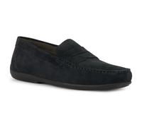 Mokassin GEOX "U ASCANIO C", Herren, Gr. 41, blau (navy), Veloursleder, unifarben, Schuhe Mokassin, Loafer, Pennyloafer, Slipper zum bequemen Schlupfen (61213814-41) navy