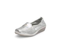 Mokassin Hirschleder Supersoft Silber, 38