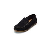 Mokassin MARC O'POLO "aus Velours-Rindleder", Damen, Gr. 36, navy, Obermaterial: 100% Leder (Rind), unifarben, Schuhe Mokassin (42314911-36) navy