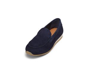 Mokassin MARC O'POLO "aus weichem Ziegenleder", Damen, Gr. 39, blau (navy), Obermaterial: 100% Leder (Ziege), unifarben, Schuhe Mokassin (44735741-39) navy