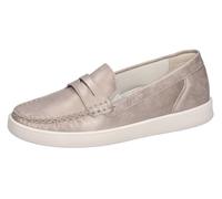 Mokassin WALDLÄUFER "H-DAISY", Damen, Gr. 4 (37), silber (silberfarben), Nappaleder, metallic, Schuhe Mokassin, Halbschuh, Slipper, Schlupfschuh in Komfortweite H (= sehr weit) (37117323-4)