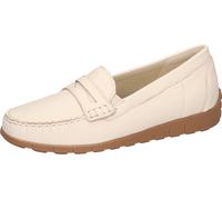Mokassin WALDLÄUFER "H-LUCY", Damen, Gr. 4,5 (37,5), creme, Nappaleder, unifarben, Schuhe Mokassin, Halbschuh, Slipper, Schlupfschuh, mit Zierriegel, Komfortweite H (16088912-4,5) creme