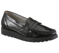 Mokassin WALDLÄUFER "HEGLI", Damen, Gr. 6,5, schwarz, Lackleder, glänzend, Schuhe Mokassin, Slipper, Bequemschuh aus Lackleder, in komfortabler Schuhweite H, Topseller (55815865-6,5)