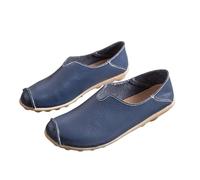 Mokassins Damen Kunstleder Loafers Runder Zehenpartie Slip On Schuhe Leicht rutschfest Schlupfschuhe Low-Top Freizeitschuhe Damenschuhe Einzelneschuhe Bequeme Lässige Halbschuhe Walkingschuhe