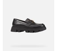 Mokassins Geox Damen Leder Schwarz