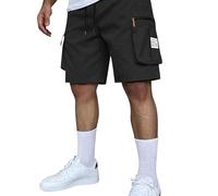MOKBAY Arbeitshose Herren Kurz, Sommerkleidung Baumwolle Lange Men Long Cargo Shorts Camouflage, Camouflage Arbeit Army Arbeits Sommer Reissverschluss Baggy Jorts Outdoorhose Cargo Bermuda Herren, M