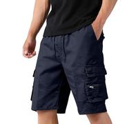 MOKBAY Bermuda Shorts, Piratenhose Baggy Short Arbeitshosen Kurz Männer, Drive Men Große Größen Sommerhosen Cargohose Jorts Lange Wanderhose Freizeithose Caprihose Sporthose Cargoshorts, M
