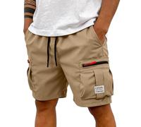 MOKBAY Bermudas Herren Sommer, Arbeitsshorts, Jeanshosen Golfhose Elegant Activewear Cord Capri Wander Baumwollhose Sommer Stretch Sommerhosen Hike Freizeithose Trekking Herren Cargohose Kurz, L