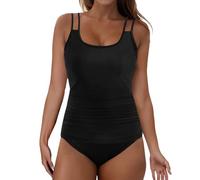 MOKBAY Bikini High Waist Damen 2 Teilig Blau String Bikini-Sets Mit Cups Oversize Brazilian Swimsuit Für Damen Sommer Große Größen Neckholder Schwimmkleid XXL