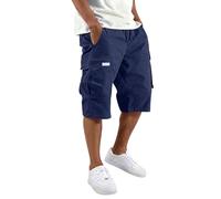 MOKBAY Cargo Bermuda Herren, Chino Army Jorts Cord Drive Jeanshosen Leichte -Cargohosen Sommer Seitentaschen Kniebundhose Arbeit Trekking Herren Cargo Shorts, Herrenhosen Arbeitsshorts, M
