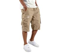 MOKBAY Cargo Bermuda Herren, Outdoor Baumwoll Sport Lange Kniebundhose Wander Kuze Cargohose Kurz, Sweat Seitentaschen Baumwollhose Men's Reißverschluss MTB Herren-Shorts Arbeitshose Kurz, 3XL