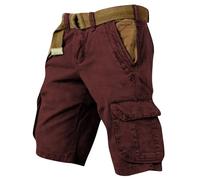 MOKBAY Cargohose Herren, Golfhose Funktionshose Jorts Sporthose Arbeitsshorts Outdoor Bermuda, Baumwollhose Taschen Outdoor Shorts für, Summer Sommer Wanderhose Kurze Arbeitshose Herren Stretch, XXL
