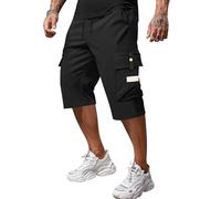 MOKBAY Cargoshorts Herren, Taschen Sweat -Shorts Camouflage Latzhose Baumwolle Activewear Bermuda, Funktionshose Men's MTB Caprihose Outdoor Outdoorhose Army Arbeitshose Kurz Herren Stretch, XL