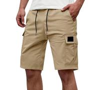 MOKBAY Cargoshorts, Kuze Wandershorts Herren, Funktionshose Baggy Hike Camouflage Seitentaschen Golfhose Arbeitshose Summer Drive Reissverschluss Stoff Mens Men's Arbeitshosen Kurz Männer, L