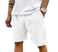 MOKBAY Cord Shorts Herren Stretch Männer Sommer Bermuda Cord Baumwolle Leichte Kordelzug Jorts Sommerhose Men Chino Mit Taschen Cordhose Kurz