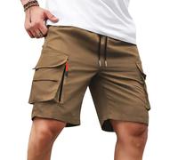 MOKBAY Herren Arbeitshose Kurz, Golfhose Camouflage Kurze Hose Sommer, Work Activewear Cotton Seitentaschen Leichte Freizeit -Shorts Hike Trekking Chino Outdoorhose Sweat Cargoshorts Herren, M