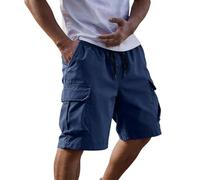 MOKBAY Herren Bermuda Shorts, Kuze Cargohose Reißverschluss Drive Men's Jeanshose Jeanshosen Arbeitshosen Männer Kurz, Arbeit Leichte Camouflage Sweat Cargo Knielange Army Herren Cargo Shorts, XL