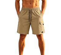 MOKBAY Herren Hosen Sommer, Lange Arbeitshose Kurz, Camo Baggy Jeanshosen Golfhose Outfit Long Camouflage Elegant Seitentaschen Baumwollhose Trekking -Cargohosen Knielange Kurze Hose Herren Cargo, L