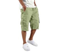 MOKBAY Herren Shorts Cargo, Golfhose Dreiviertel Trekking Kniebundhose Arbeitsshorts, Sommerkleidung Outdoor für, Cargohose Arbeits MTB Sporthose Bermudas Army Herren Bermuda Shorts, S