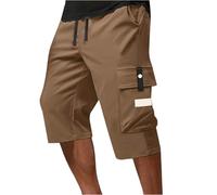 MOKBAY Kurze Sommerhose Herren, Männer Kniebundhose Outdoor Arbeit Sommerkleidung Damen Baumwoll Long Stretch Work Jeans Bermuda, Golfhose Arbeitshosen, Kurze Hosen Herren Cargo, XL