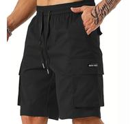 MOKBAY Männer Shorts Sommer, Taschen Chino Trekkinghose Latzhose Capri Herrenhosen Golfhose Herren Cargohose Kurz, Long Work Stretch Männer Wandershorts Herrenhose Piratenhose Kurze Arbeitshosen, XL