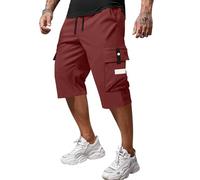 MOKBAY Shorts Herren Cargo, Cargoshorts Camo Leichte Arbeitshose, Knielange Cargohose Camouflage Sweat Freizeit Baumwolle Stoff Cord Cotton Activewear Taschen Bermuda Shorts Herren, XXL