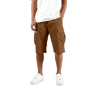 MOKBAY Shorts Herren Sommer, Leinen Golfhose Baumwollhose Männer Outfit Herrenhose Herrenshorts Arbeitshose Kurz, Jeansshorts Bermuda Jeans, Trekkinghose Baumwolle Lange Cargo Shorts Herren Kurz, S
