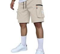 MOKBAY Sommer Shorts Herren, Arbeit Herrenhose Dreiviertel Wanderhose Army Long Piratenhose Jeanshosen Sommer Taschen Golfhose Work Kurze Cargohose Herren, Cargo Cotton Kurze Arbeitshosen, XL