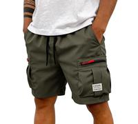 MOKBAY Wanderhose Herren Kurz, Dreiviertel Mann Cargo Hose Kurz, Bermudashorts Caprihose Leichte Arbeit Lange Cord MTB Freizeithose Arbeits Army Chino Jeanshose Leichte Arbeitshose Herren, 3XL