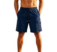 MOKBAY Wanderhose Herren Kurz, Outfit Baumwoll Trekkinghose Cotton Outdoorhose Cargohose, Work Sommerhosen Men's Männer Golfhose Tarnhose Sweat Kniebundhose Arbeits Arbeitshose Herren Kurz, 3XL
