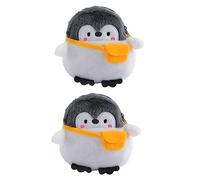 MOKKHNB 2 Stück Pinguin Geldbörse Aus Plüsch Kleine Münzgeldbörse Mit Reißverschluss Schwarzer Cartoon Beutel Aufbewahrung Für Damen Und Reisen