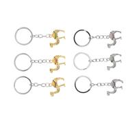 MOKKHNB 6er Pack Kamel Schlüsselanhänger aus Zinklegierung mit kompaktem Design, süße Anhänger für Damen als Partyaccessoire und Festivaldeko