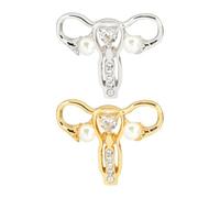 MOKKHNB Kreative Legierungsbrosche Gebärmutter Motiv Goldfarbener Anstecker für Frauen Schmuckstück für Kleidung und Hüte Anlassbezogenes Accessoire