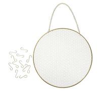 MOKKHNB Runder Wand Ohrringhalter aus Eisen 28cm mit Haken Schmuck Organizer für Ohrringe Halsketten und Ringe Hängender Schmuckhalter zur Wandmontage