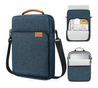 MoKo 13,3-14" Laptop Hülle, Tragetasche Kompatibel mit MacBook Air 13 M3 M2 2024-2018, MacBook Pro 14 M3 M2 2024-2021, Galaxy Tab S8 Ultra 14,6", Tragetasche mit Schultergurt & Griff, Indigo