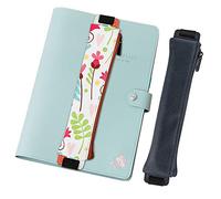 MoKo 2 Stück Federmäppchen, PU Leder Federtasche mit Elastisch Band, Stifthalter Notizbuch stifteetui für Tagebuch, Notizbuch, Schulbedarf für Schule und Büro, Gedruckt & Dunkelblau