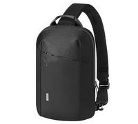 MoKo EDC Sling Bag für Neue 13 Zoll iPad Air M3 2025, iPad Pro M4/Air M2 2024, Herren Umhängetasche für täglichen Gebrauch, Laptop Tablet Tasche für 14-Zoll MacBook Pro M4, MacBook Air M3, Schwarz