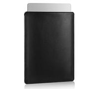 MoKo Hülle Kompatibel mit MacBook Pro 14" M2 MAX 2023/2021, Schlanke Stilvolle Laptop Tasche aus PU Leder, Fliz Sleeve Case Tragetasche für 14'' MacBook Pro, Schwarz