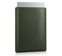MoKo Hülle Kompatibel mit MacBook Pro 14" M2 MAX 2023/2021, Schlanke Stilvolle Laptop Tasche aus PU Leder, Fliz Sleeve Case Tragetasche für 14 ZollLaptop, Nachtgrün