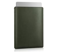 MoKo Laptop Hülle Kompatibel mit Galaxy Tab S8+ 12.4"/13/13,6" MacBook Air M2/M1 2022-2018/MacBook Pro M1 13.3 2020, Schlanke Tasche aus PU Leder, Sleeve Case Tragetasche für 13.3" Laptop, Nachtgrün