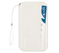 MoKo Reisepass Tasche Familie, RFID Reisepasshülle für Damen und Herren, Ausweistasche mit Mehreren Fächern, Reiseetui Reiseorganizer Dokumente Organizer für Karten Ausweise Tickets Schlüssel, Beige