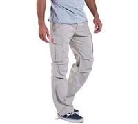 MOLECULE Herren Cargo Hose 54002 aus 100% robustem Canvas. (M, Beige)