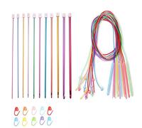 MOLERRI Tunesisches HäKelnadel-Set 2-8 Mm Afghanische HäKelnadeln Aus Aluminium, 3,5-12 Mm Kunststoff-Stricknadel-Set mit Zopfmuster