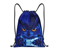 MOLIAE Flamingo- und Schwimmbad-Beutel mit Kordelzug, ideal für Fitnessstudio, Sport und Reisen, blaue eule, Medium