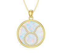 Molioaki Sternzeichen Kette Silber 925 Zwölf Sternzeichen Halskette mit Anhänger 45+5 CM Länge Kette Damen mit Zirkonia Silberkette Geschenke für Frauen Valentinstag Geburtstags Muttertag-JN