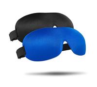 Molirex 3D Schlafmaske Nachtmaske - 2er-Pack Schlafbrille Frauen & Herren, mit Verstellbarem Riemen augenmaske